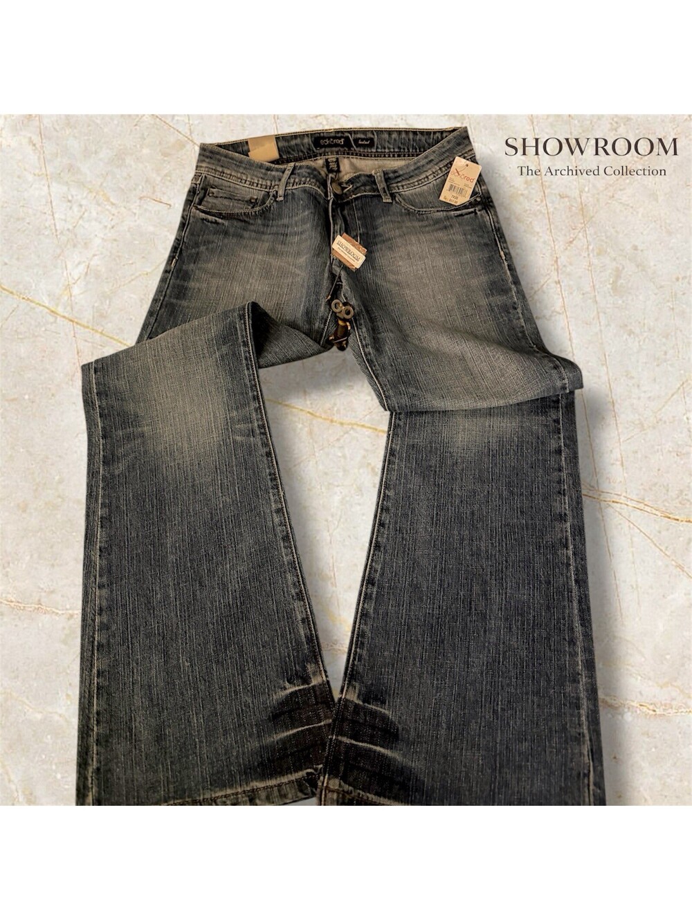 Ecko Red Womens 7x30 Bootcut Jeans Filigree Denim Y2K Deadstock NWT Rare